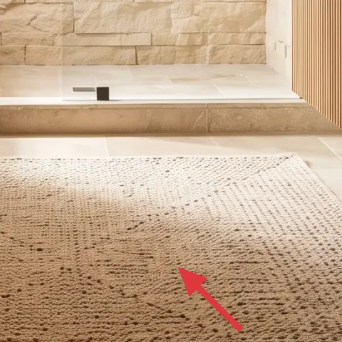 woven bath rug