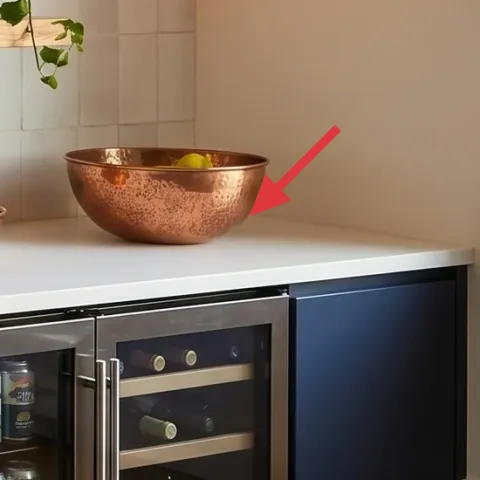 copper bowl with citrus