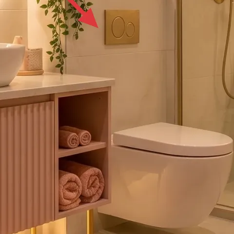 Decorative candle on the vanity