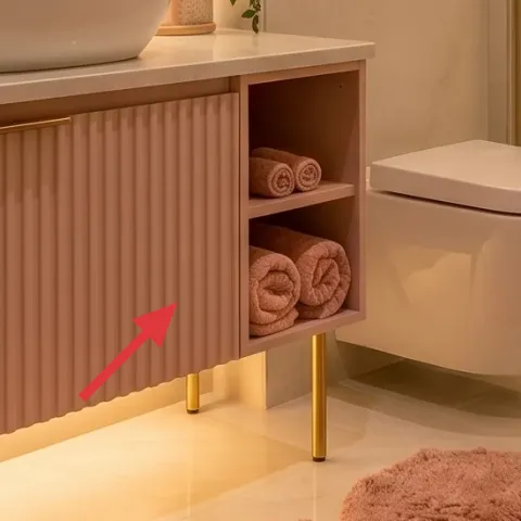 Painted vanity cabinet
