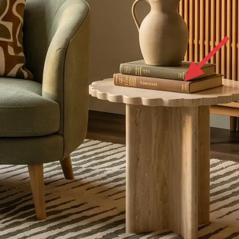 round wooden coffee table