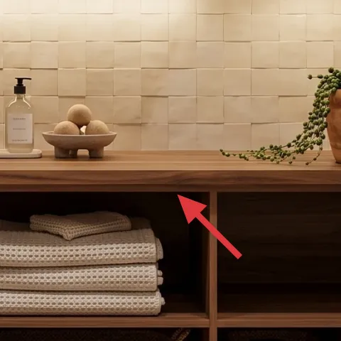 decorative tray on the countertop