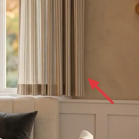 Striped curtain panels