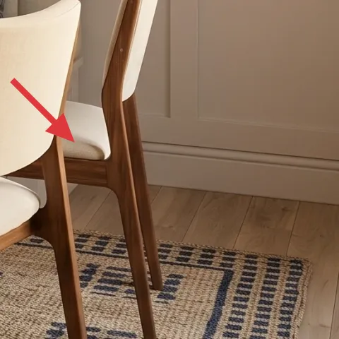 Dining chair with upholstered seat