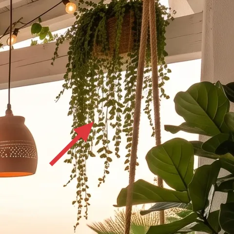 hanging string lights