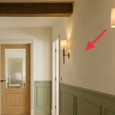 plug-in wall sconce (left side)