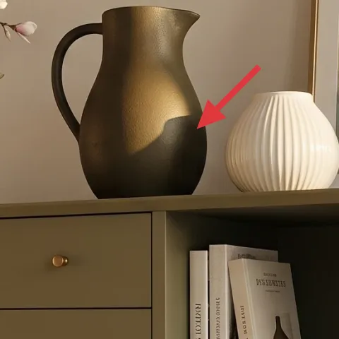 gold ceramic pitcher