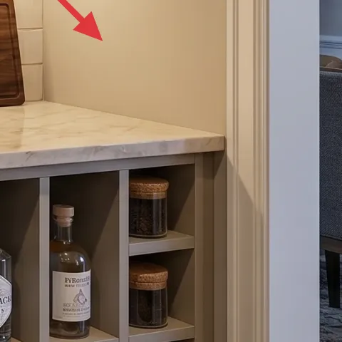 Cutting board on countertop