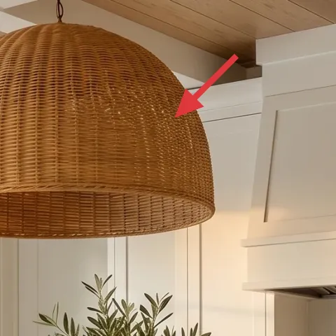 large wicker pendant light