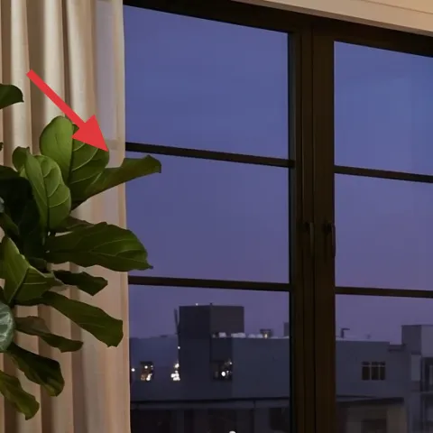 beige curtain panels