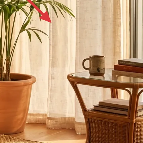 indoor plant with terracotta planter pot