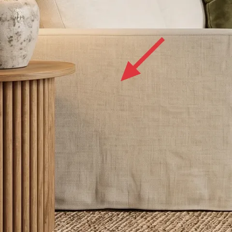 wood side table with fluted legs