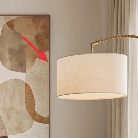large framed abstract wall art (DIY hand-painted copy)