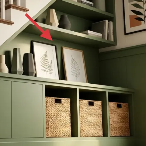 ceramic vases on shelves