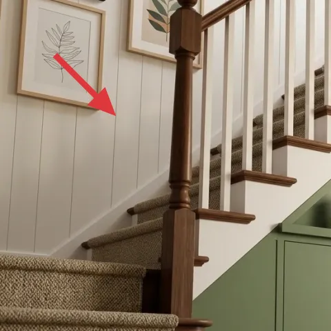 framed botanical print on left wall