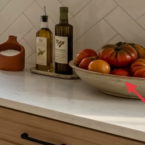 terra-cotta planter pot on countertop