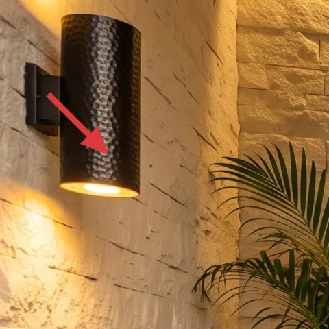 black wall sconce