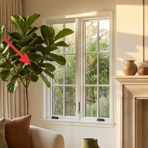 Beige curtain panels