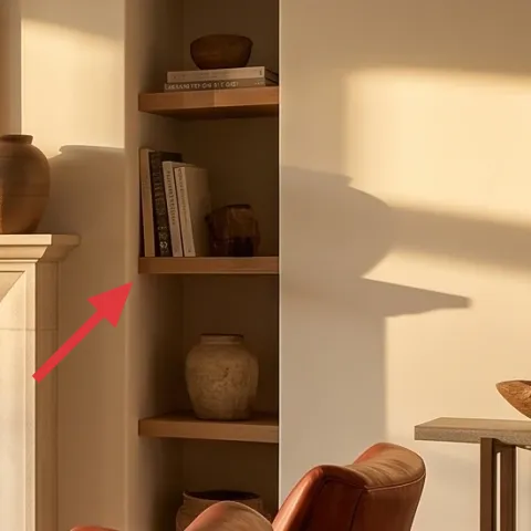 Decorative vases on fireplace mantel