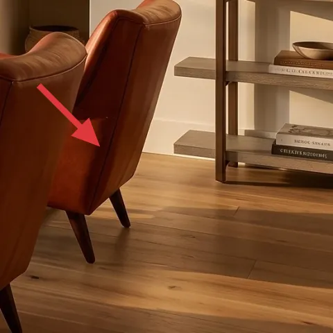 Brown leather accent chair