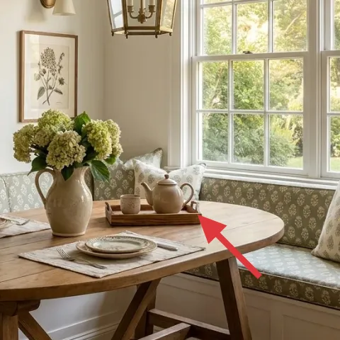 round wooden dining table