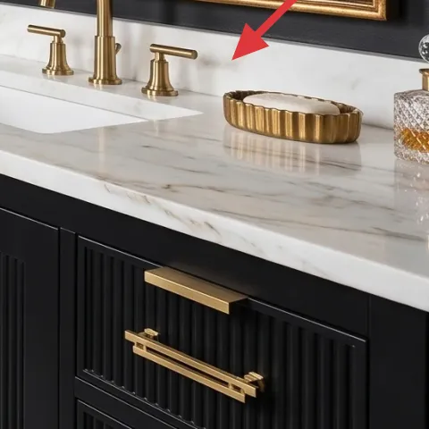 bathroom faucet set on the vanity