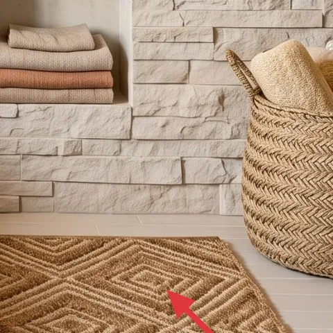 woven bath rug