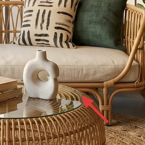 decorative vase/urn on coffee table