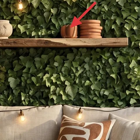 peel-and-stick wallpaper (leafy greenery wall)