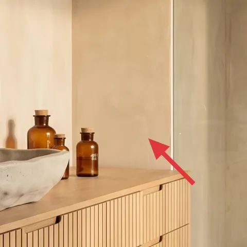 Amber glass bottles for counter styling