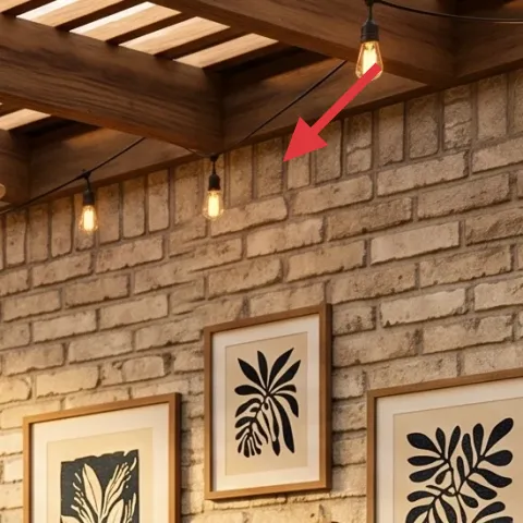 string lights with exposed bulbs