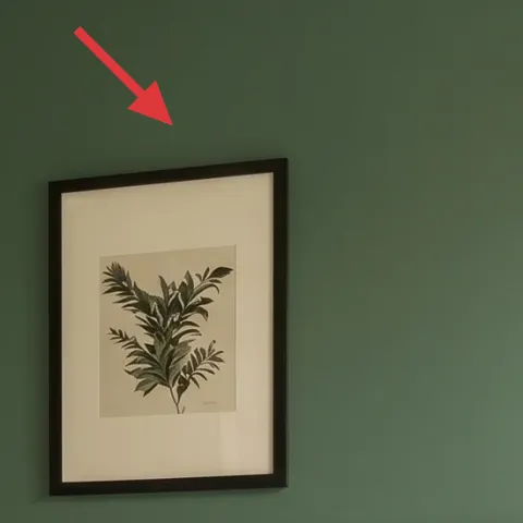 sage green paint on upper wall