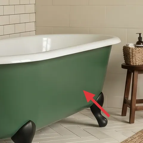 green bathtub