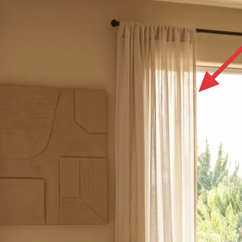 Cream curtain panel pair
