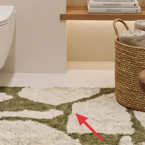 green-and-cream patterned area rug