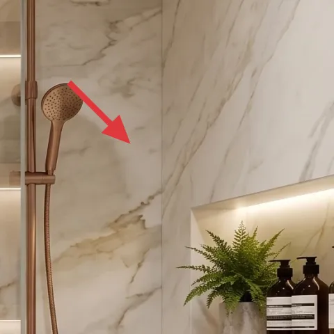brushed bronze showerhead and handheld set